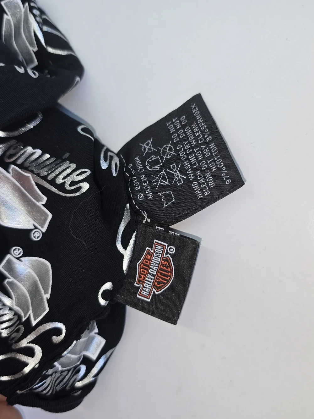 Harley-Davidson Genuine Logo Neck Gaiter Face Mask Black Silver Tube Bandana EUC
